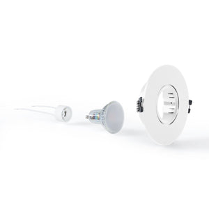 KIT Aro empotrable Ø110mm + Bombilla GU10 6W + Portalámparas - Barcelona Led-