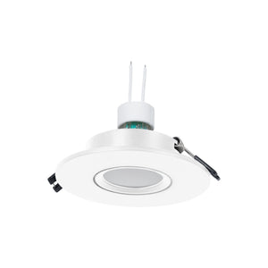 KIT Aro empotrable Ø110mm + Bombilla GU10 6W + Portalámparas