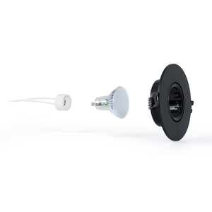 KIT Aro empotrable Ø110mm + Bombilla GU10 6W + Portalámparas - Barcelona Led-