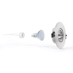 KIT Aro empotrable Ø110mm + Bombilla GU10 6W + Portalámparas - Barcelona Led-