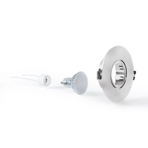 KIT Aro empotrable Ø110mm + Bombilla GU10 6W + Portalámparas - Barcelona Led-