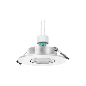 KIT Aro empotrable Ø110mm (blanco) + Bombilla GU10 6W + Portalámparas (35)