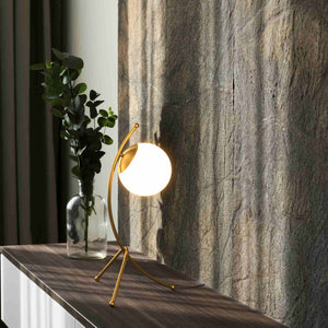 Lámpara de mesa bola cristal "Flix" (7)