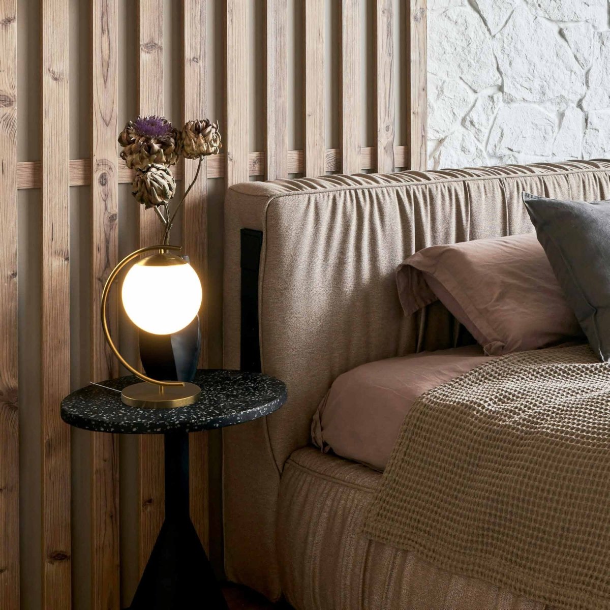 Lámpara de mesa bola cristal "San" - Barcelona Led-Decoración