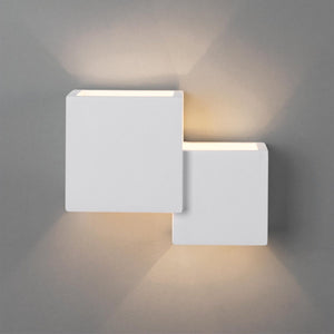 Aplique de pared escayola "Cube" - 2 x G9 - Barcelona Led-Decoración