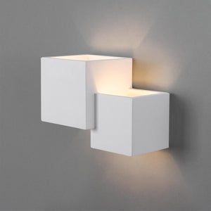 Aplique de pared escayola "Cube" - 2 x G9 - Barcelona Led-Decoración