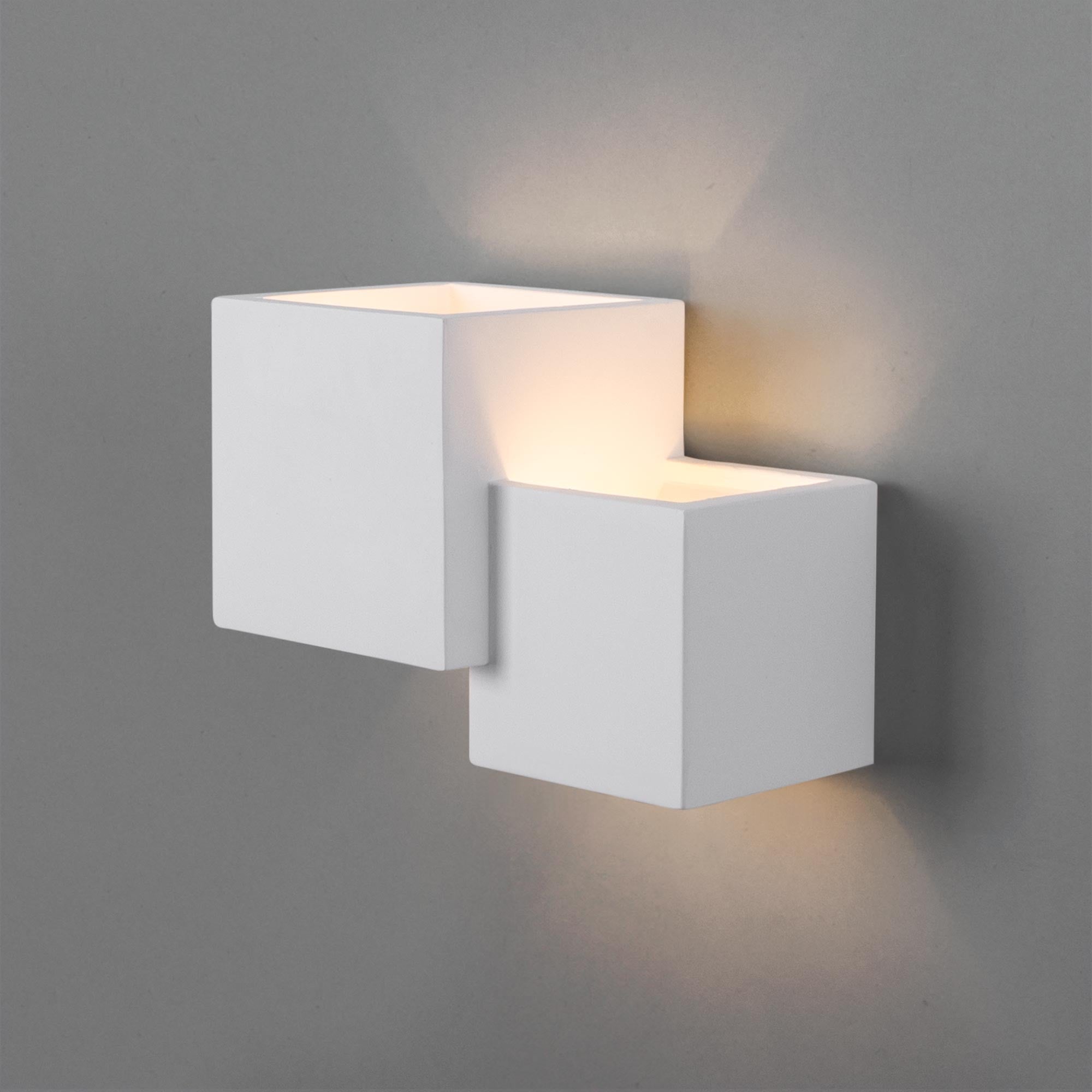 Aplique de pared escayola "Cube" - 2 x G9