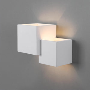 Aplique de pared escayola "Cube" - 2 x G9