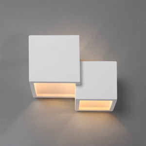 Aplique de pared escayola "Cube" - 2 x G9 - Barcelona Led-Decoración