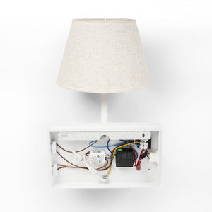 Aplique de pared para lectura "Artin USB + USBC" - Con foco LED orientable y puerto USB + USBC - E27 + 3W - Barcelona Led-Decoración