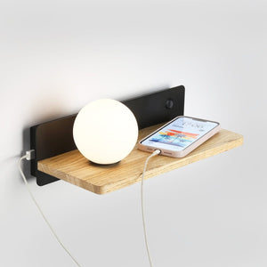 Aplique de pared bola cristal con puerto USB "Nonna" - G9