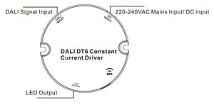 Driver regulable DALI DT6 NFC monocolor 220-240V - Salida 10-42V DC - 100-500mA - 10W (2)