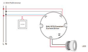 Driver regulable DALI DT6 NFC monocolor 220-240V - Salida 10-42V DC - 100-500mA - 10W (3)
