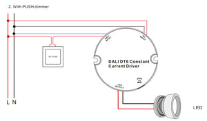 Driver regulable DALI DT6 NFC monocolor 220-240V - Salida 10-42V DC - 100-500mA - 10W - Barcelona Led-