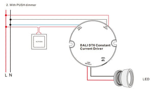 Driver regulable DALI DT6 NFC monocolor 220-240V - Salida 10-42V DC - 100-500mA - 10W (3)