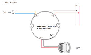 Driver regulable DALI DT6 NFC monocolor 220-240V - Salida 10-42V DC - 100-500mA - 10W (4)