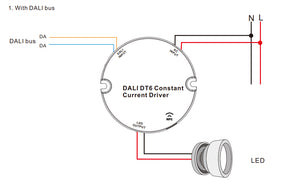 Driver regulable DALI DT6 NFC monocolor 220-240V - Salida 10-42V DC - 100-500mA - 10W - Barcelona Led-