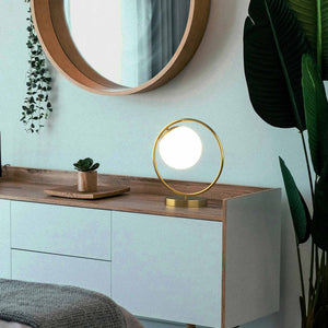 Lámpara de mesa bola cristal "Porto" (14)