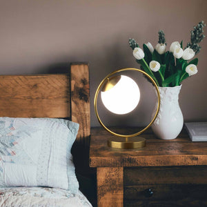 Lámpara de mesa bola cristal "Porto" (15)