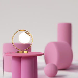 Lámpara de mesa bola cristal "Porto" (16)