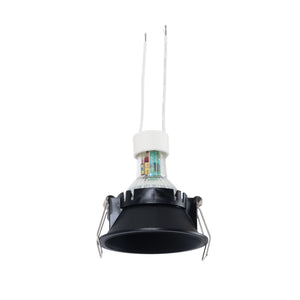 KIT Aro empotrable fijo Ø82mm + Bombilla GU10 6W + Portalámparas (6)