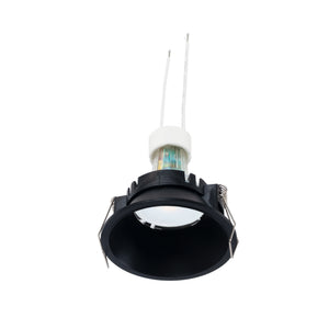 KIT Aro empotrable fijo Ø82mm + Bombilla GU10 6W + Portalámparas