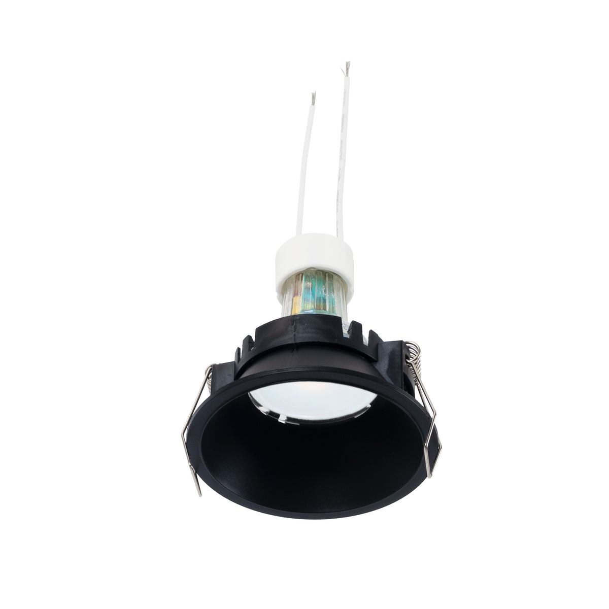KIT Aro empotrable fijo Ø82mm + Bombilla GU10 6W + Portalámparas