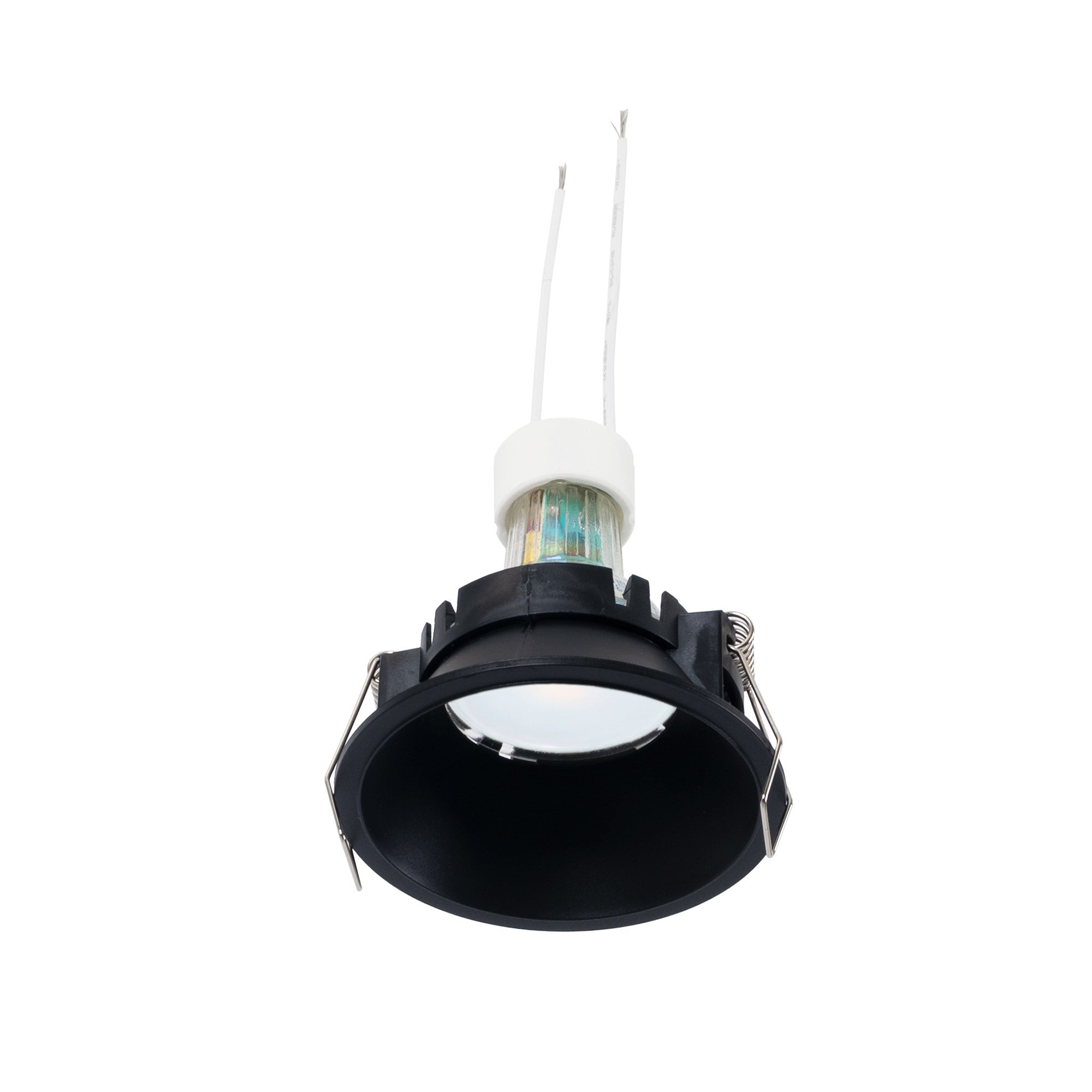 KIT Aro empotrable fijo Ø82mm + Bombilla GU10 6W + Portalámparas