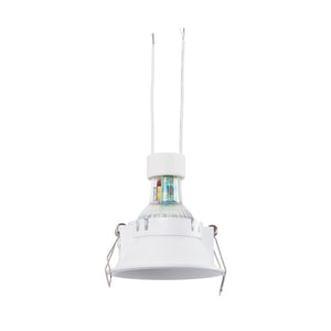 KIT Aro empotrable fijo Ø82mm + Bombilla GU10 6W + Portalámparas (11)