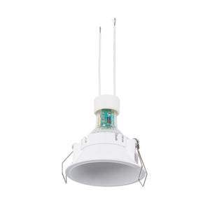KIT Aro empotrable fijo Ø82mm + Bombilla GU10 6W + Portalámparas (12)