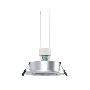 KIT Aro empotrable basculante Ø90mm + Bombilla GU10 6W + Portalámparas (35)