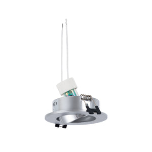 KIT Aro empotrable basculante Ø90mm + Bombilla GU10 6W + Portalámparas (36)