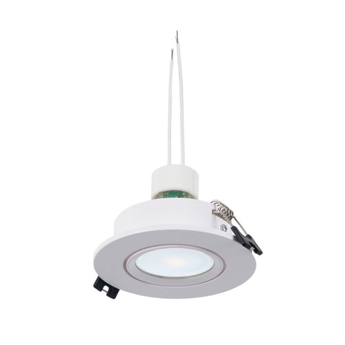 KIT Tilting recessed downlight Ø90mm + 6W GU10 Bulb + Socket
