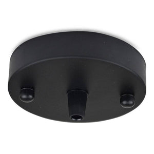 FLORÓN METALICO PARA LAMPARA COLGANTE ACABADO NEGRO MATE - Barcelona Led-
