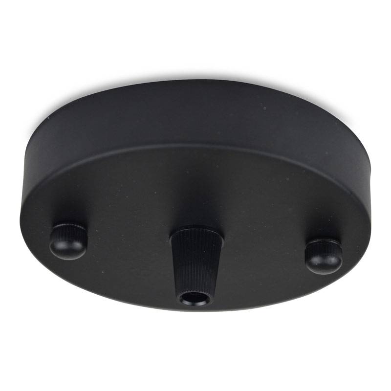 FLORÓN METALICO PARA LAMPARA COLGANTE ACABADO NEGRO MATE - Barcelona Led-