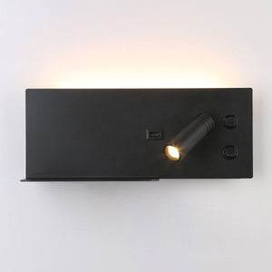 Aplique de pared para lectura con puerto USB "Kerta" - Iluminación doble - 3W+7W - Barcelona Led-Decoración