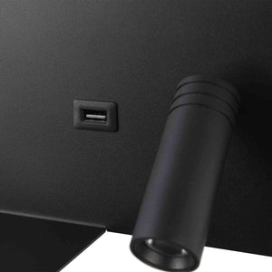 Aplique de pared para lectura con puerto USB "Kerta" - Iluminación doble - 3W+7W - Barcelona Led-Decoración