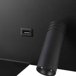 Aplique de pared para lectura con puerto USB "Kerta" - Iluminación doble - 3W+7W (26)