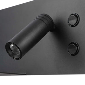 Aplique de pared para lectura con puerto USB "Kerta" - Iluminación doble - 3W+7W, lado derecho (13)