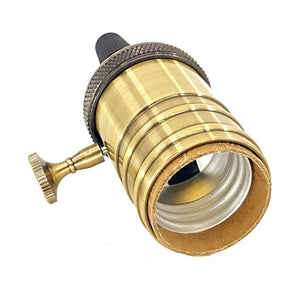 Casquillo portalámpara Retro vintage acabado bronce con interruptor E27 (12)