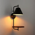 Wall light with shelf