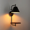 Wall light with shelf