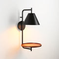Wall light with shelf