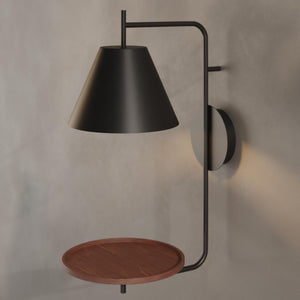 Aplique de pared con estante de apoyo "Bilon" - E27 (15)