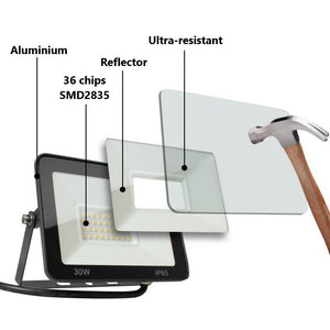 Proyector LED exterior 30W - 95lm/W - IP65 - Negro (2)