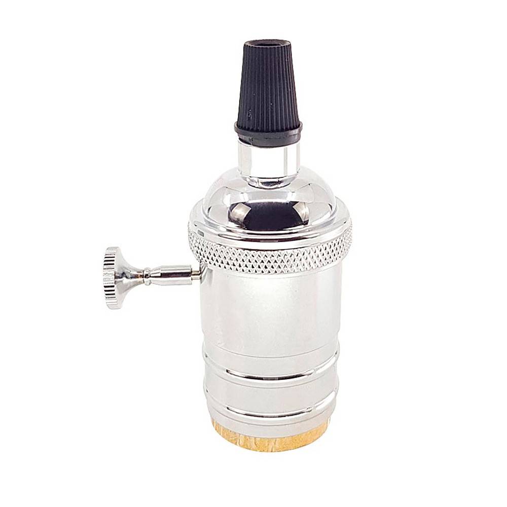Casquillo E27 Vintage con interruptor Bronce Rosado / Cromado - Barcelona Led-