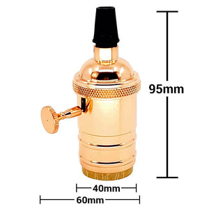 Casquillo E27 Vintage con interruptor Bronce Rosado / Cromado - Barcelona Led-