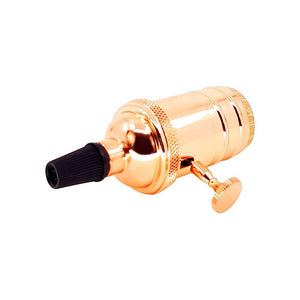 Casquillo E27 Vintage con interruptor Bronce Rosado / Cromado - Barcelona Led-