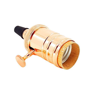 Casquillo E27 Vintage con interruptor Bronce Rosado / Cromado - Barcelona Led-