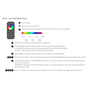 Mando a distancia LED RGB / RGBW - 1 zona / 4 escenas - SK-RT4-N - Skydance (6)